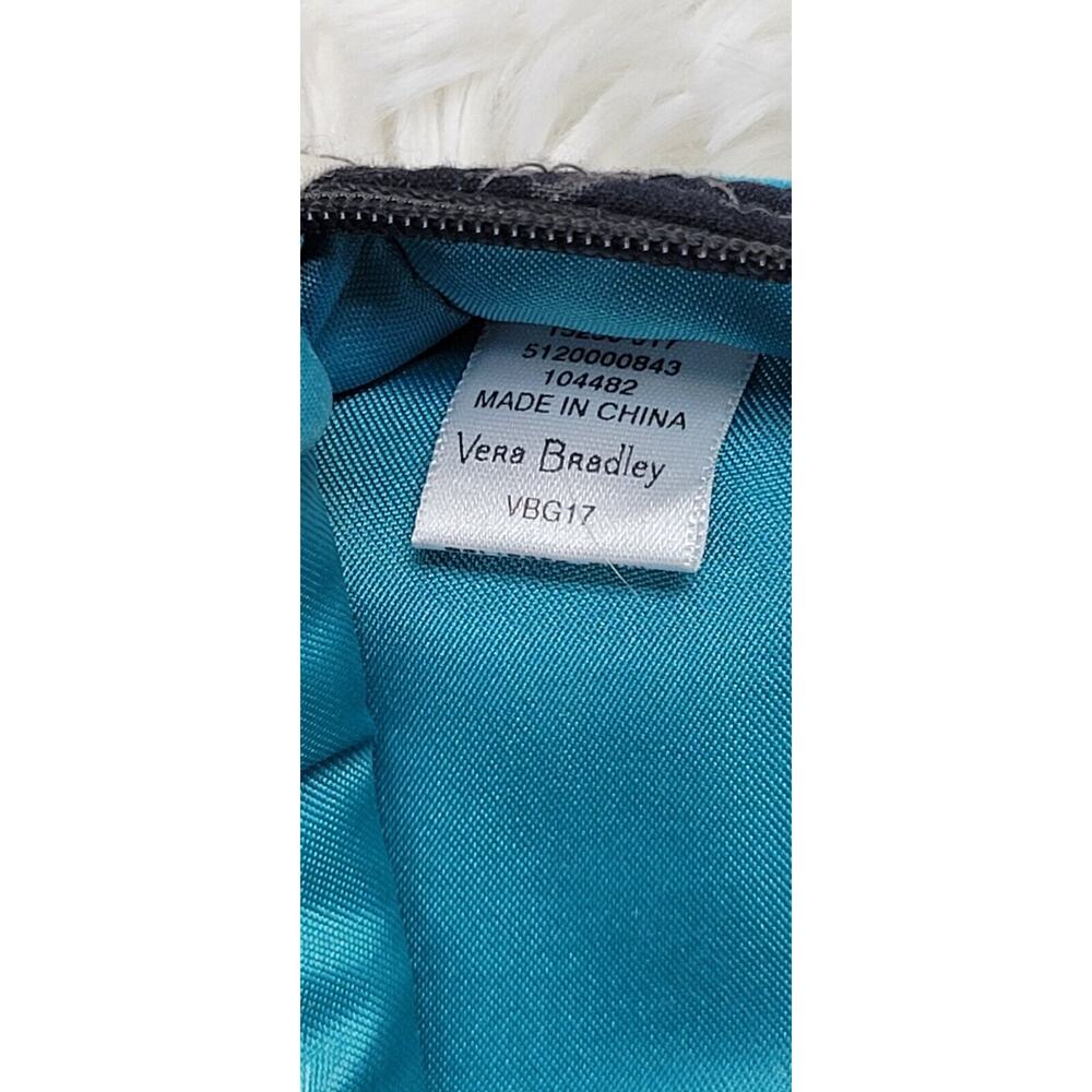 Vera Bradley Splash Floral Tie Fabric Closure Make Up Case Travel Clear Zip - Picture 5 of 8